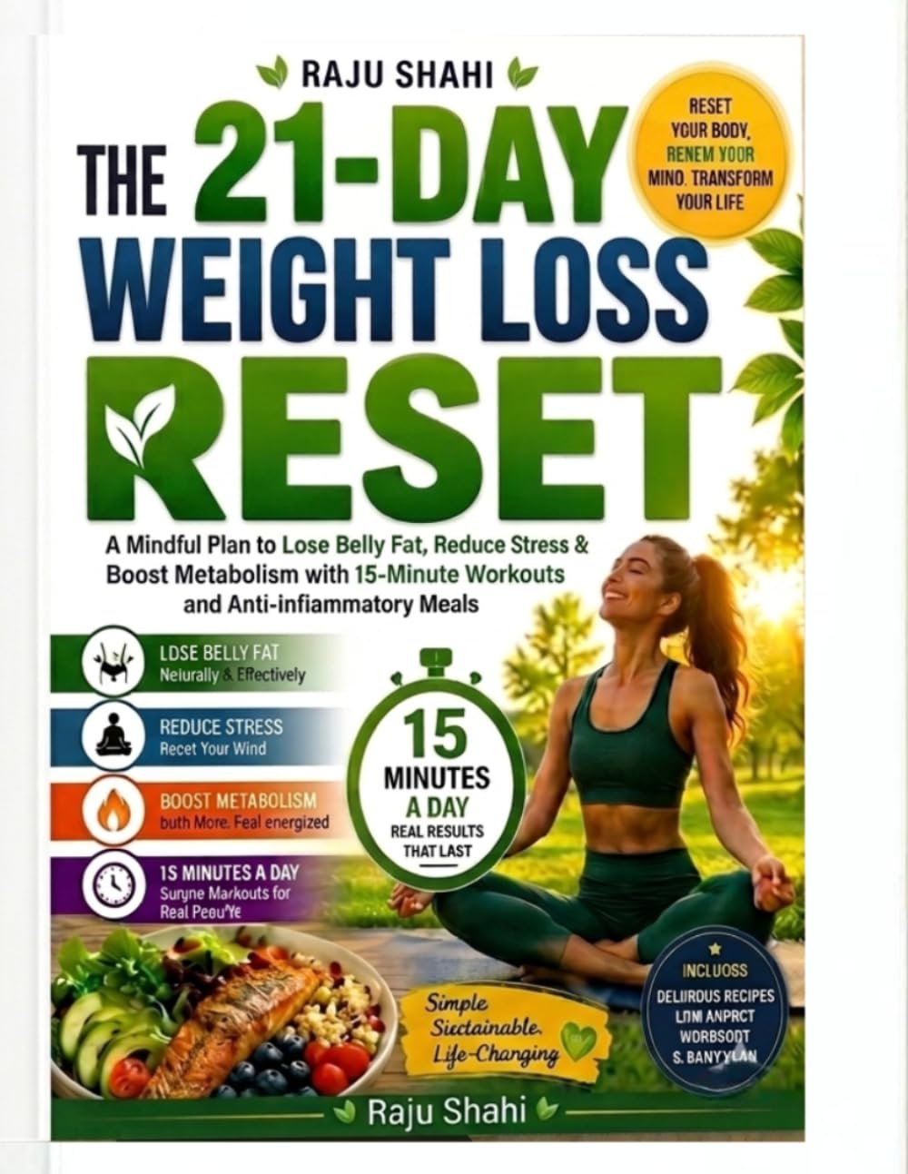 THE 21-DAY WEIGHT LOSS RESET: A Mindful Plan to Lose Belly Fat, Reduce Stress & Boost Metabolism with 15-Minute Workouts and Anti-Inflammatory Meals