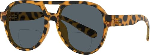 Eyekepper Bifocal Sunglasses for Women Men 1.25, Pilot Tortoise