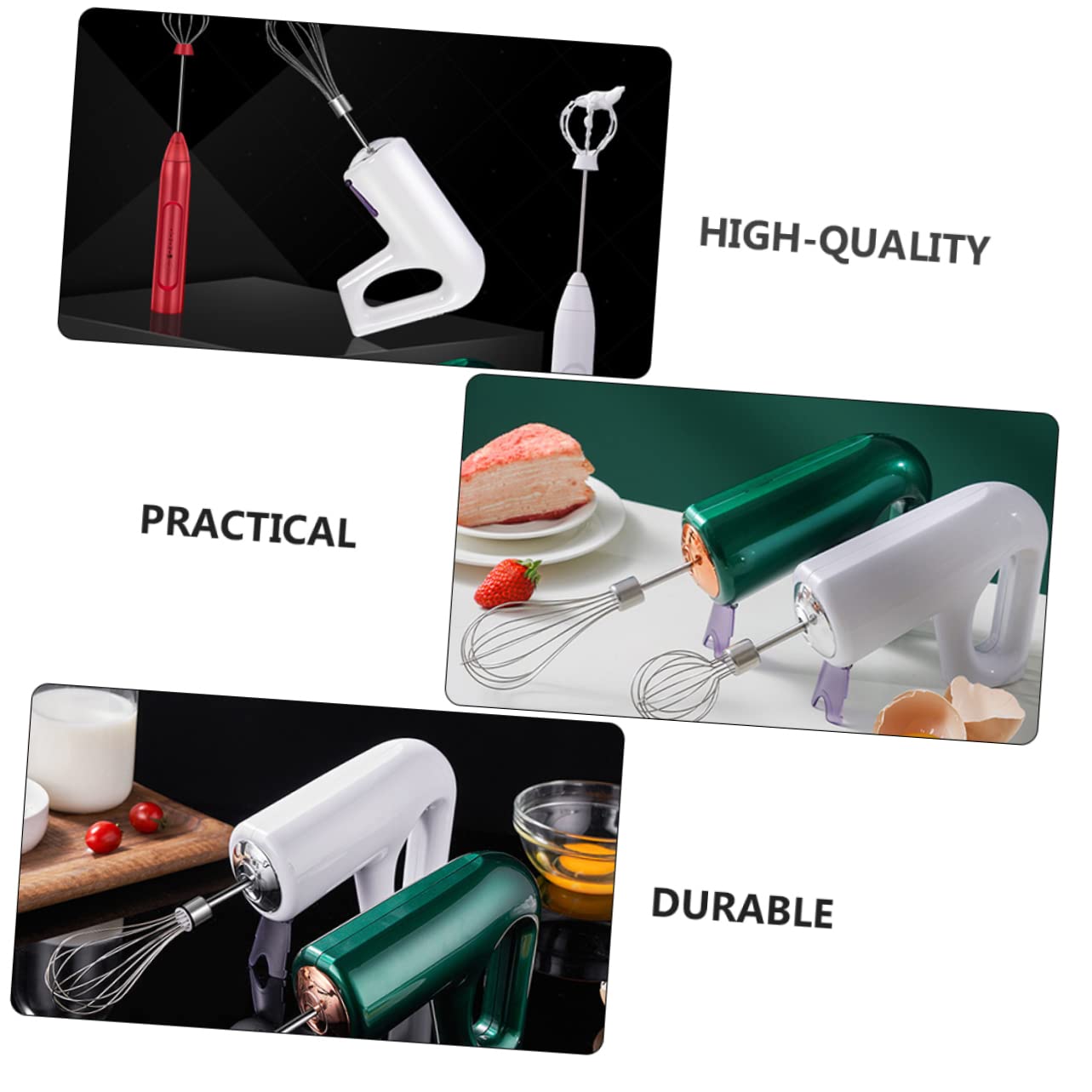 Unomor Handheld Electric Egg Beater Multi-function Mixer Lightweight Low Noise for Egg Mixing Baking and Cooking