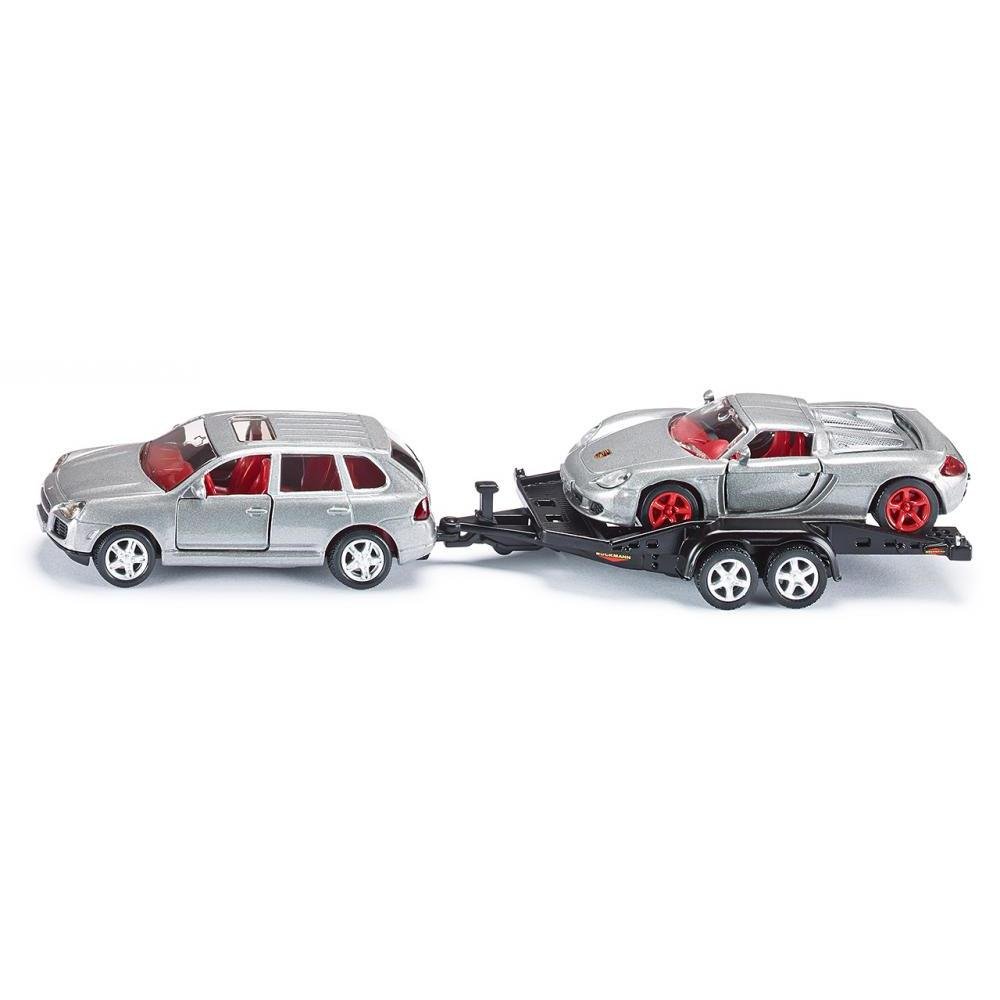 SIKU 1:55 SCALE CAR WITH TRAILER AND SPORTSCAR