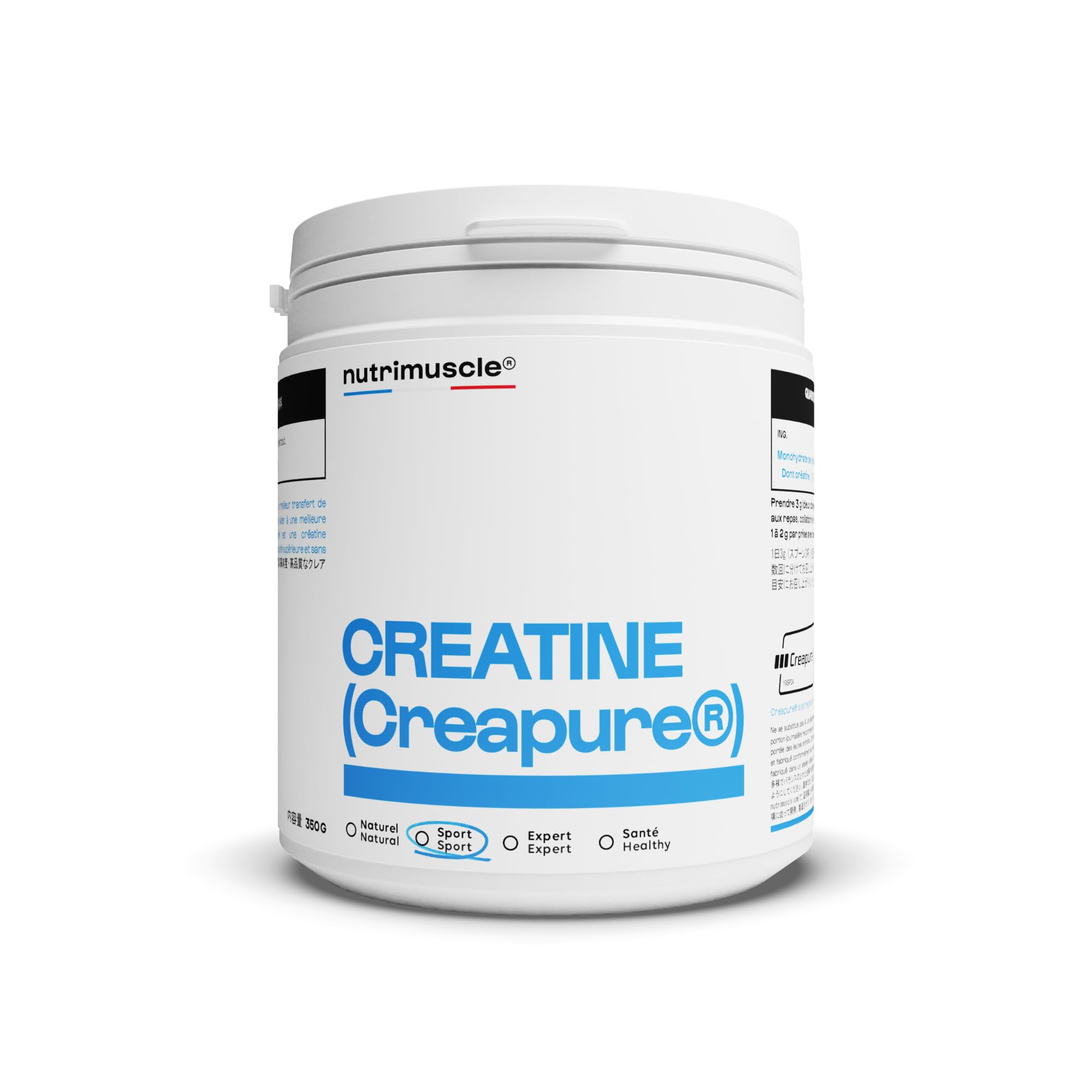 クレアチン モノハイドレート 粉末 クレアピュア パウダー 350g ニュートリミュスクル Nutrimuscle クレアチンパウダー | Creatine monohydrate,Creapure powder,純度99.99％以上,筋力トレーニング