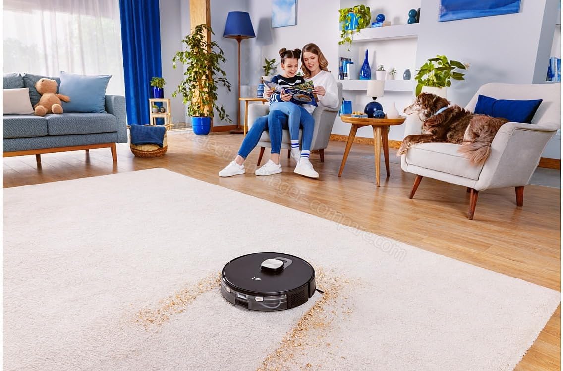 Beko Robot Vacuum Cleaner cleaning a carpet