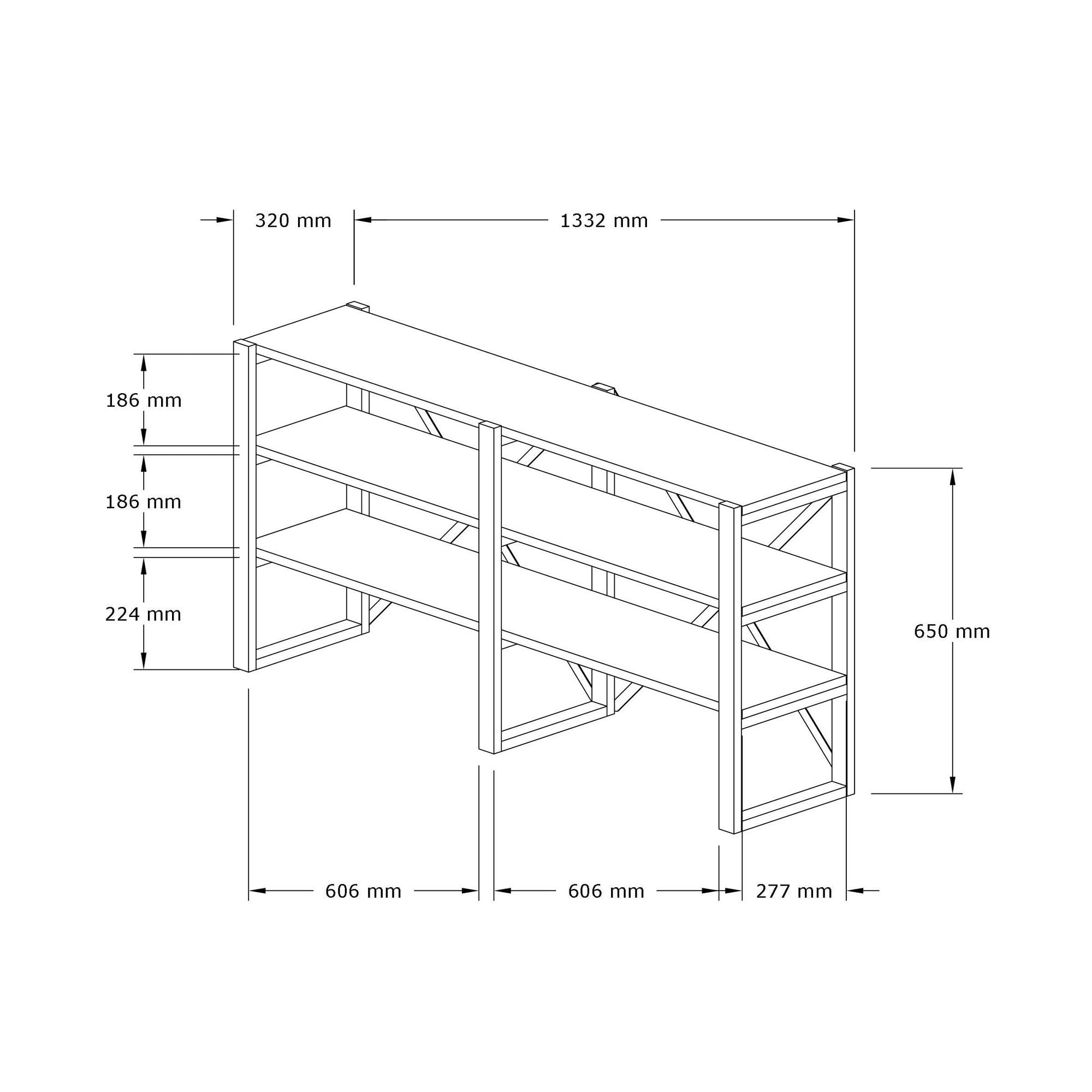 Hanah Home Bookshelf, Zaffiro Nero, Taglia Unica