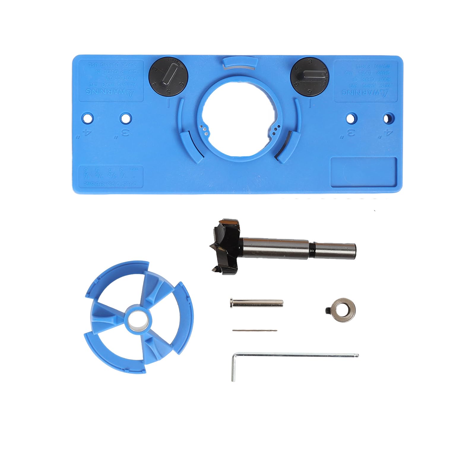 35mm Concealed Hinge Jig Boring Hole Drill Guide Cutter Bit Set Door Boring Hole Template and Bit for Cabinet Door Installation for Tool Carpenter. (