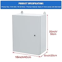 Vista 2 de DWALE Caja eléctrica al aire libre, 20 x 16 x 8 pulgadas, NEMA 4X carcasa IP66 impermeable y a prueba de polvo, caja de proyecto eléctrico universal