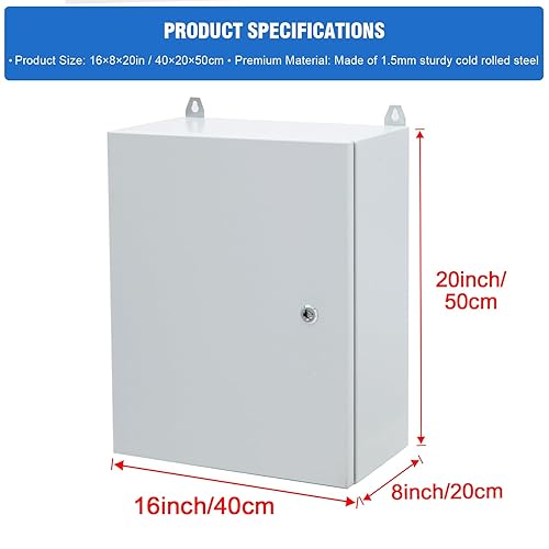 Miniatura 2 de DWALE Caja eléctrica al aire libre, 20 x 16 x 8 pulgadas, NEMA 4X carcasa IP66 impermeable y a prueba de polvo, caja de proyecto eléctrico universal