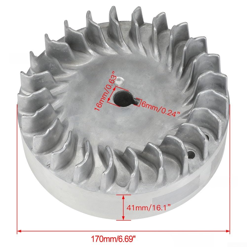 Aluminium Schwungrad 69730 69736 für Predator 212cc Nicht-Hemi, 10.000 U/min, mit 22lb Ventilfedern & Zündkerze, Kompatibel mit für COLEMAN CT200U für BAJA für MINI Bike Go-Kart