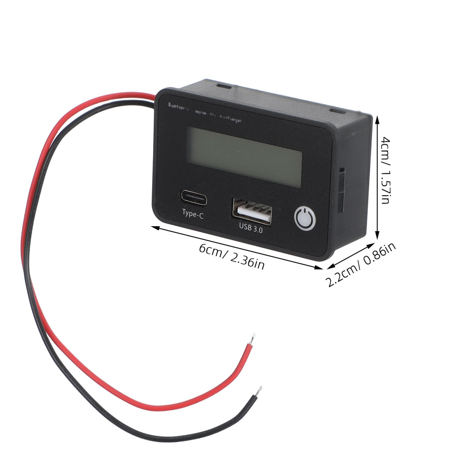 Comprobador Digital de Batería LCD USB Tipo C 8-30v para Carrito de Golf