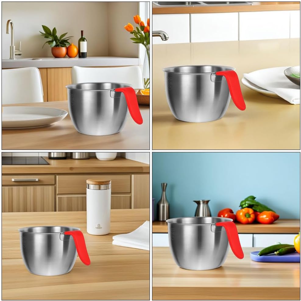 Alipis 2PCS Kitchen Mixing Bowl: Stainless Steel Whisking Bowl - Wide Mouth Washing Basin - Cooking Dish for Baking Dough Preparation Salad Tossing