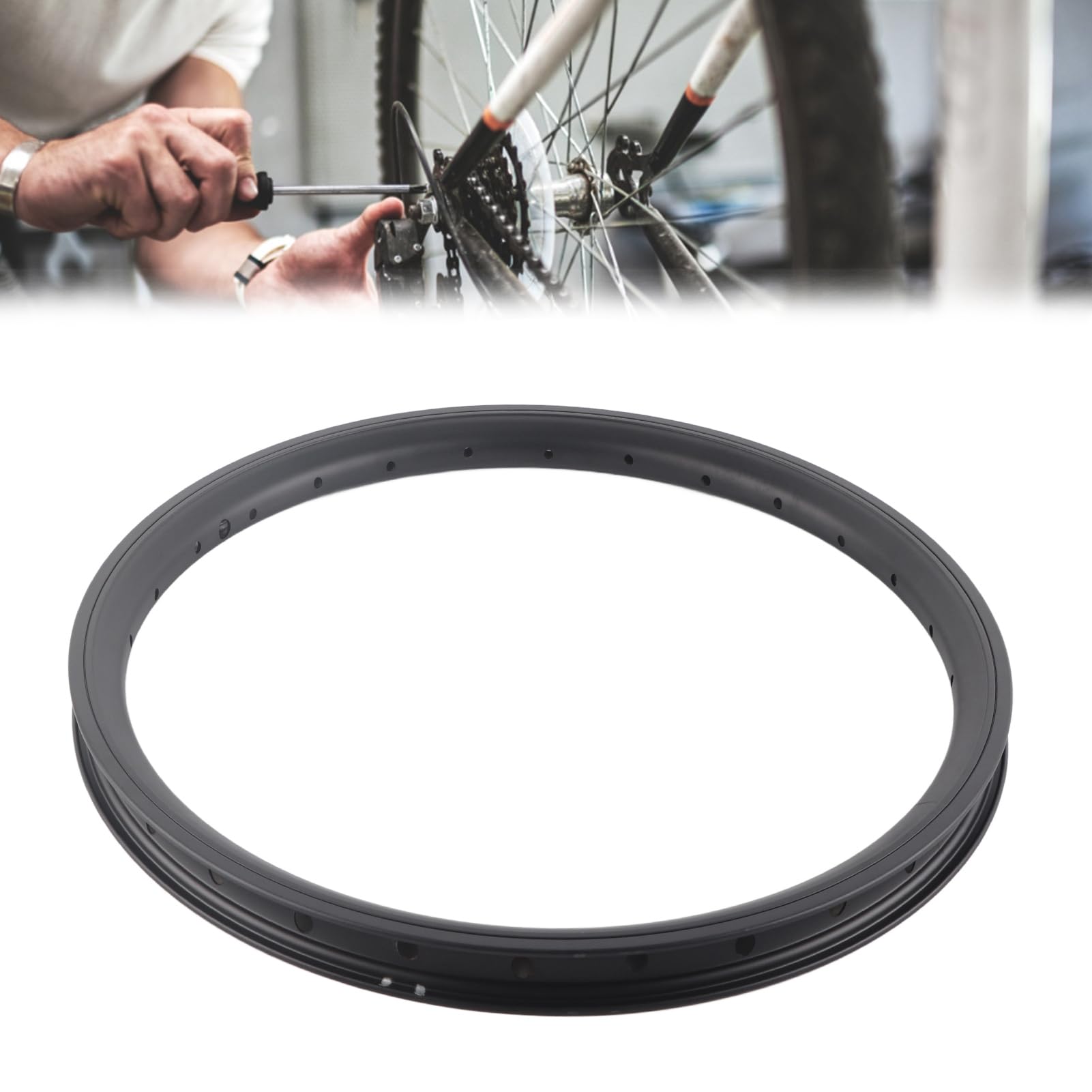 Yctze Jantes Durables en Alliage d'aluminium à Double Couche avec 28 Trous pour Vélos de Montagne et Pliants de 20 Pouces - Conception Robuste et Légère Améliorée et Durée de Vie Améliorée