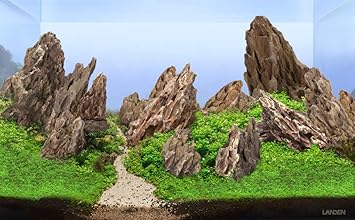 Landen Natural Dragon Stones for Aquascaping Terrariums, Vivariums, Reptile and Amphibian Enclosures (16lbs, 2 to 8 inches)