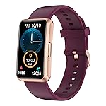 HUAKUA Fitness Tracker No Bluetooth No APP No Phone Needed, Fitness Watch for Men Women Parents IP68 Waterproof with Full Touch Screen Steps Calories Counter Sleep Tracker Alarm Clocks (Purple)