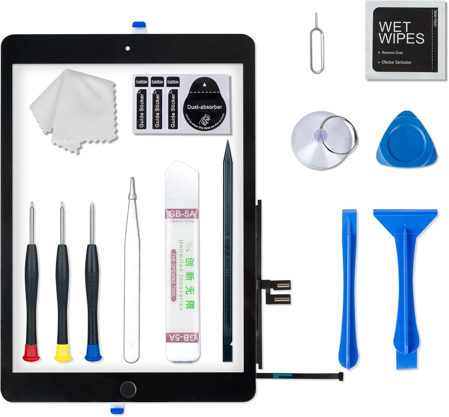 for iPad 7 7th / 8 8th Gen 2019 2020 10.2 Inch Screen Replacement Digitizer Touch Glass for 7th or 8th Generation A2197 A2198 A2200, A2270 A2428 A2429 A2430 with Home Button