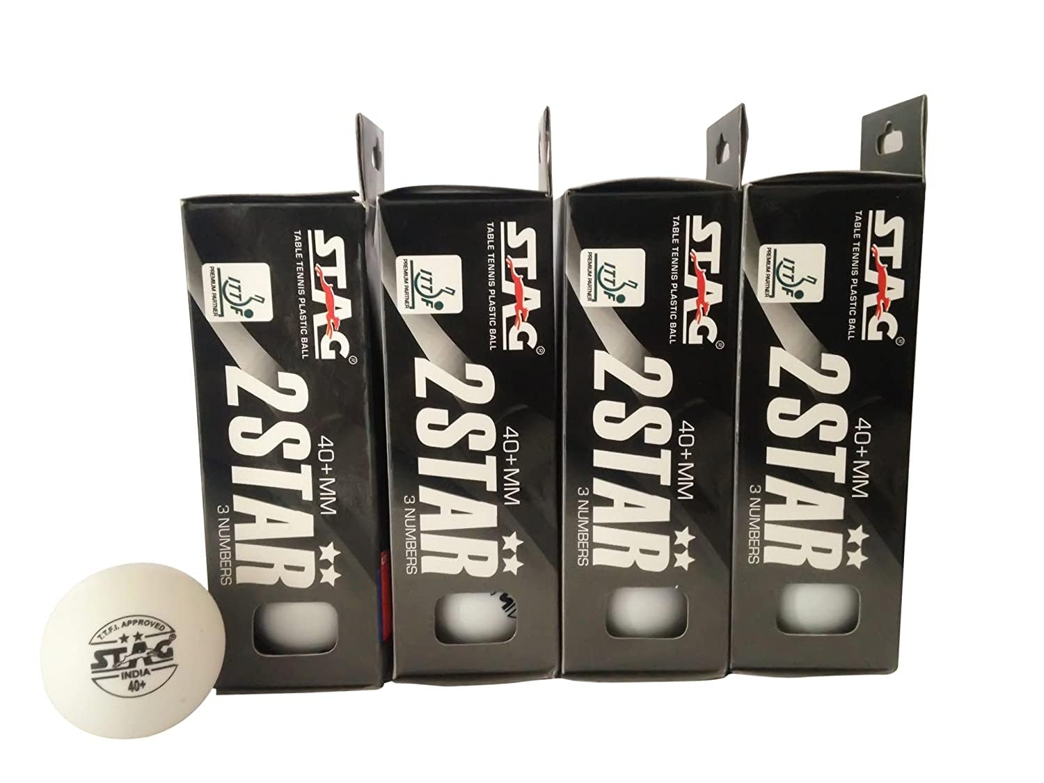 STAG Iconic 2 Star White Ping Pong Balls| Advanced High Performance 40+mm Table Tennis (T.T) Balls for Training, Tournaments and Recreational Play - White Pack of 12 (B0CJWZ71LQ) Amazon Price History, Amazon Price Tracker
