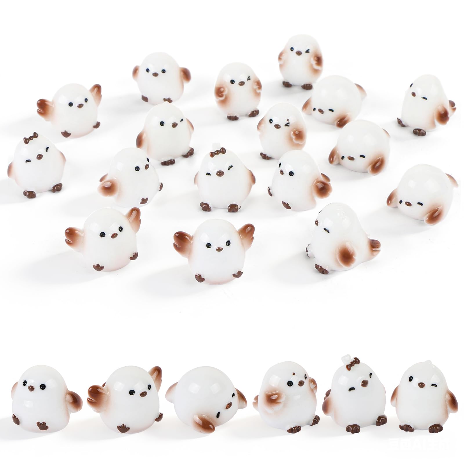 18 Pieces Mini Birds Animals Tiny Resin Animals for Dollhouse Fairy Garden Landscape Aquarium Party Decorations