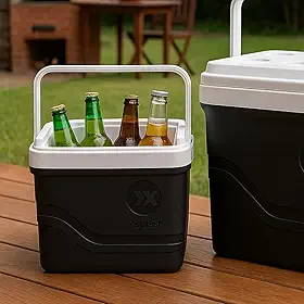 Caixa Térmica 22 Litros Preta Portatil Praia Camping Viagem Cooler
