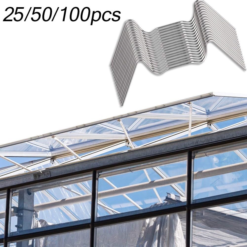 Clips En Verre Pour Serre En Aluminium - Acier Inoxydable 304 Antirouille - Lot De 50 Pièces