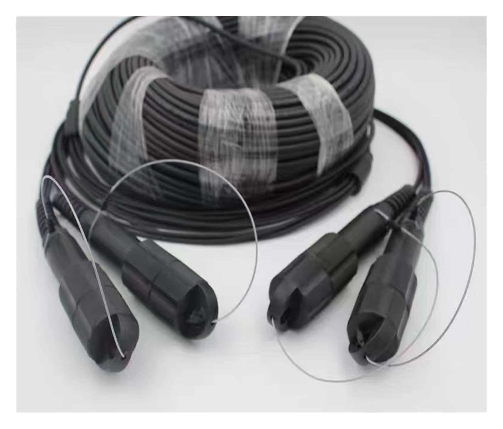 Cordon de raccordement PDLC for l'extérieur, 200m, 4/6/8 cœurs, blindé LC SC FC SM LSZH TPU DVI, étanche CPRI Jumper, Extension de Fiber Optique FTTH(6 Cores TPU SC-SC)