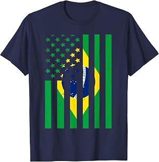 Brazil American USA Flag Brazilian Pride T-Shirt