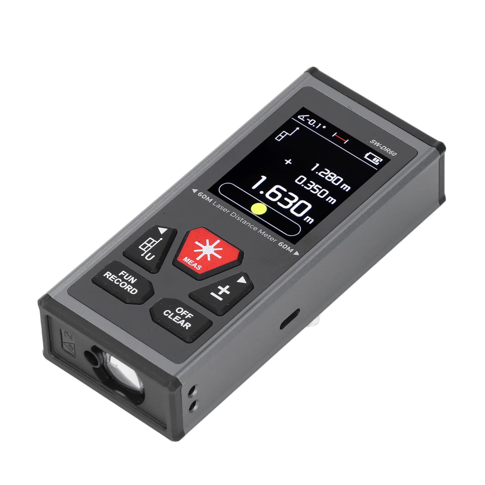 ViaGasaFamido Misuratore di Distanza Bilaterale, Strumento di Misurazione Ricaricabile Tramite USB, Doppio Telemetro, Misurazioni Accurate per Uso Professionale e Fai-da-te