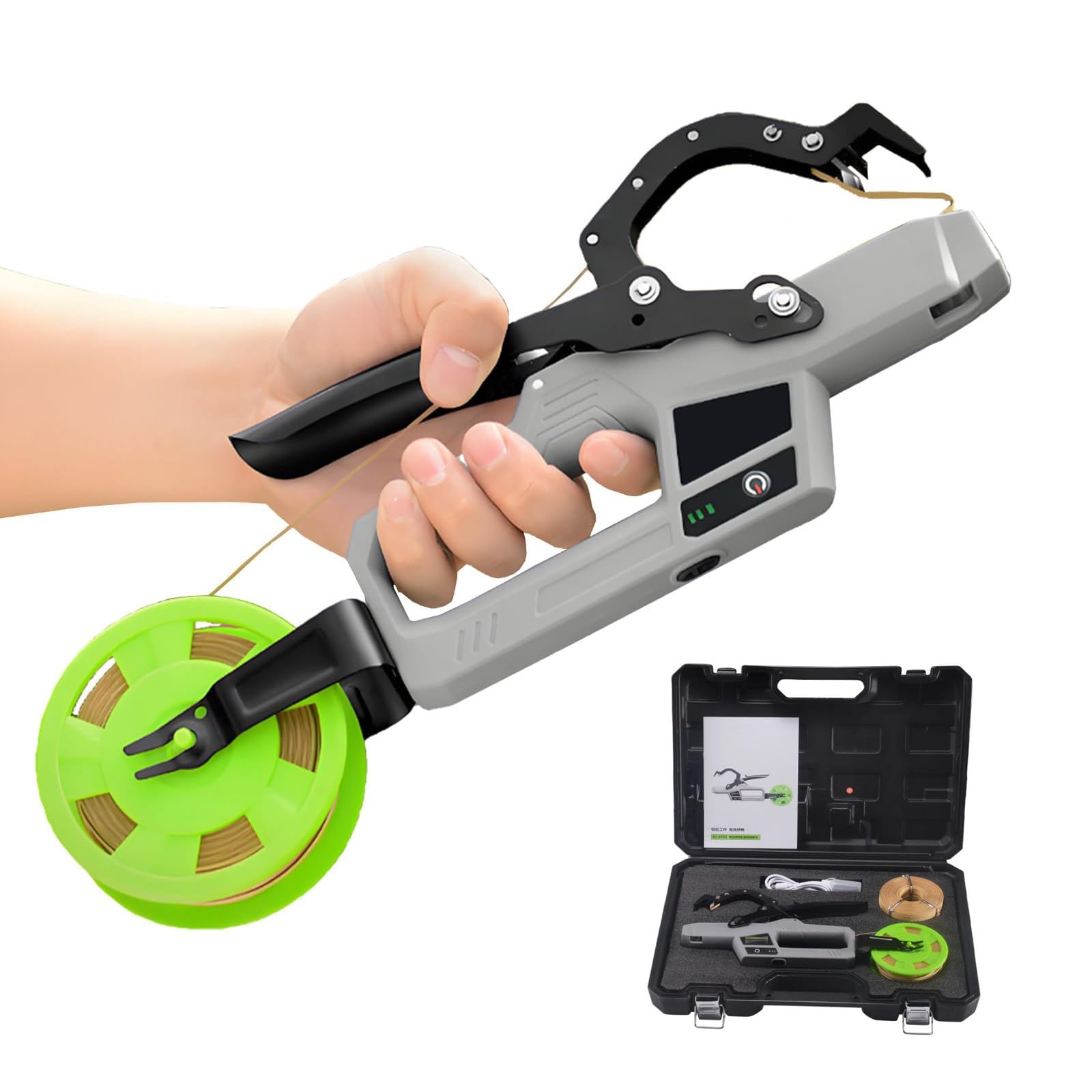 Atadora Eléctrica De Plantas (diámetro De Paquete De 45mm), Herramienta Ligera Para Viñedos, Con 2 Cintas De Atado, Hasta 6000 Usos, Para Uvas, Tomates Y Verduras