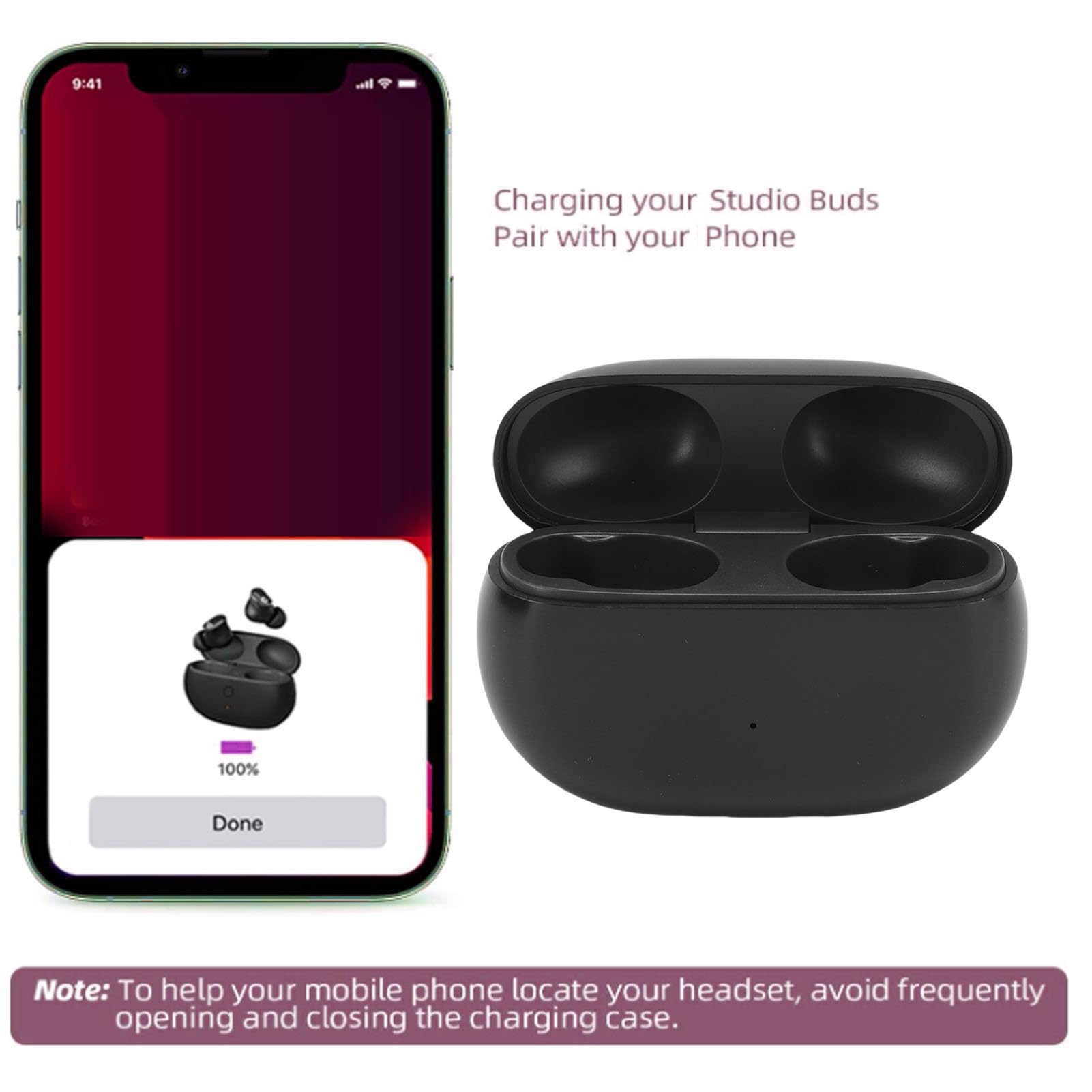 Custodia di Ricarica Wireless, Batteria da 700 MAh Indicatore LED della Batteria Custodia di Ricarica per Auricolari a Rapida TYPE-C, Sostituzione per Buds+ con Chip di Intelligente per Buds +