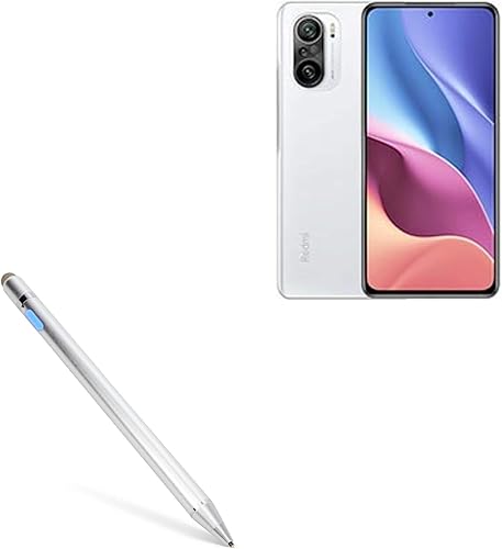 BoxWave Stylus Pen para Xiaomi Redmi K40 AccuPoint Active Stylus Lápiz capacitivo electrónico con punta ultra fina para Xiaomi Redmi K40 - plateado