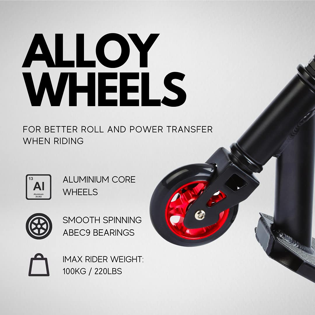 BOLDCUBE Deluxe Stunt Scooter Kids Freestyle 360 Degree Strong Quad