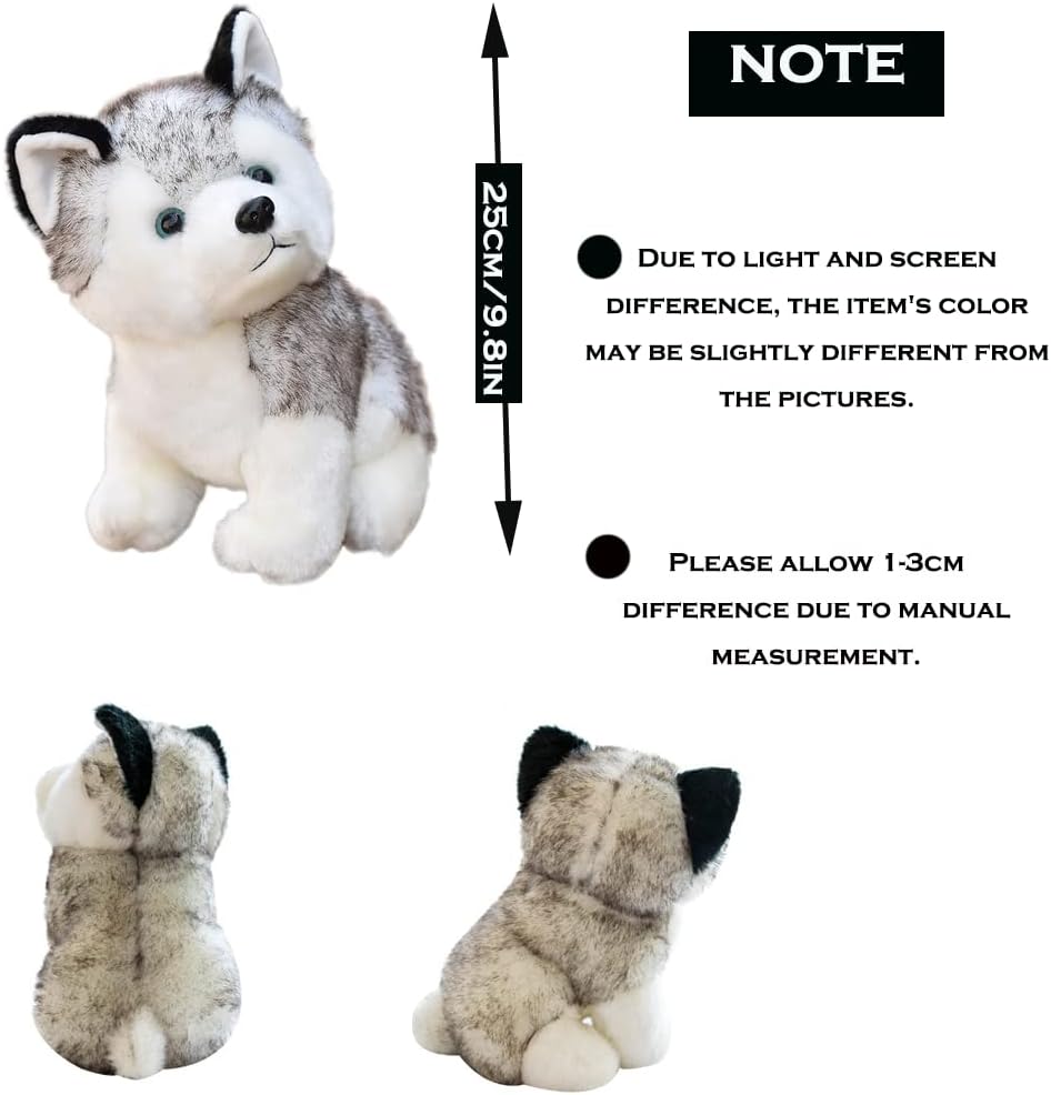 9.8" Husky Stuffed Animal Soft Husky Dog Puppy Plush Toy Kids Gift - Image 5
