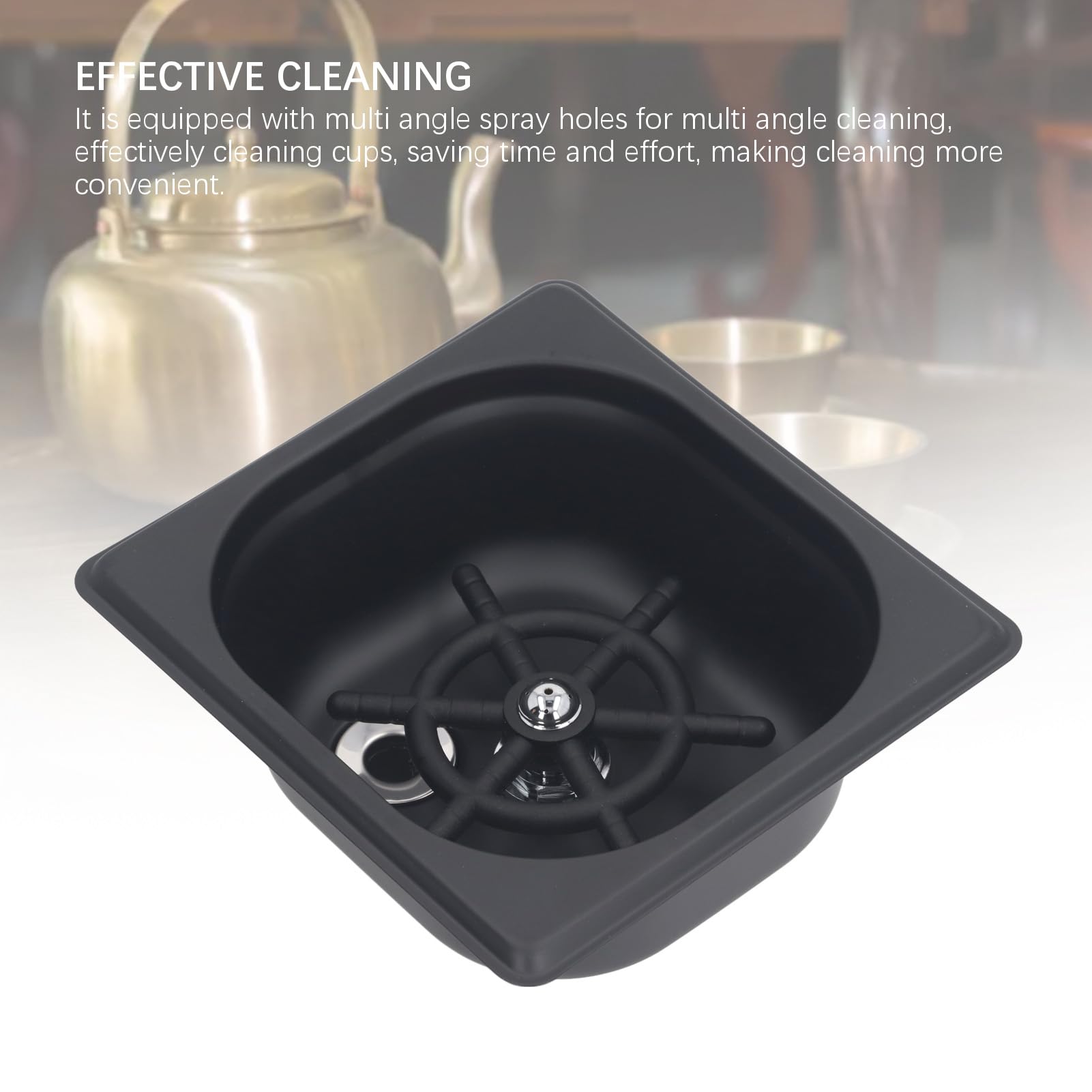 Lave-vaisselle en acier inoxydable à haute pression automatique pour cuisine de restaurant et café, 163 x 178 x 65 mm