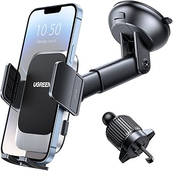 TECKNET Handyhalterung Auto 2-in-1 - Für Lüftung & Getränkehalter