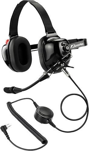 ArrowMax AHDH0032-BK-M1 Noise Cancelling Headset Compatible with Motorola CP200D CP100D R2 DEP450 BPR40D CP200 CP185 BPR40 CLS1410 CLS1110 DTR700 DTR650 RDU4100 RDU4160D RMU2040 RMU2080D CLS XiR P3688