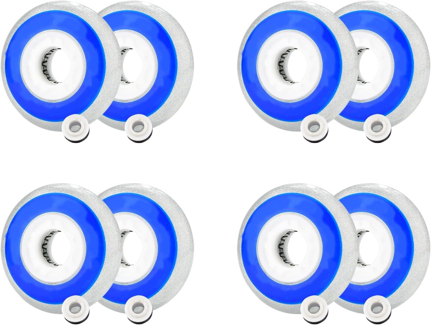 Inline Skate Wheels Outdoor/Indoor 8 Pack Flash Inline Replacement Wheels 64mm 70mm 72mm 76mm Flash Inline Wheels 82A with Bearings