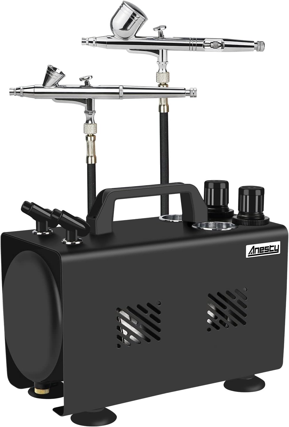 Anesty AHPTrunk 2 in 1 Airbrush Compressor Kit, Air Compressor with