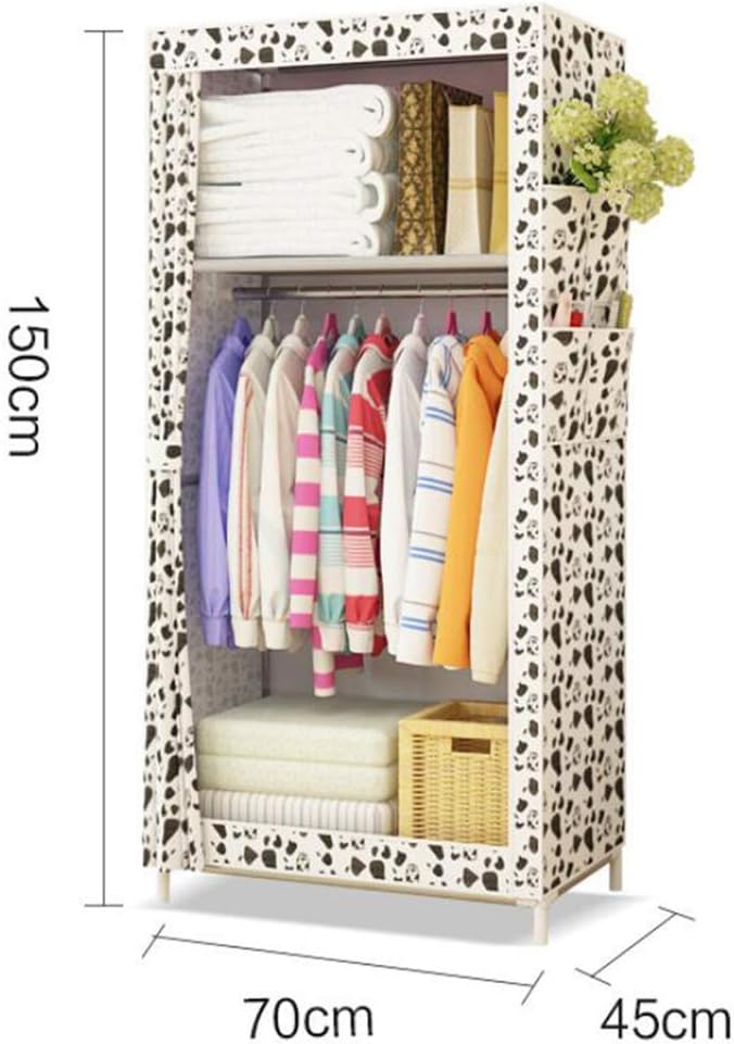 Cloth Wardrobe, Clothes Closet Non-Woven Portable Closet Wardrobe Storage Closet Standing Closet Portable Wardrobe Fabric Cabinet,E_150*70 * 45cm