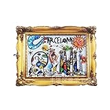 Spanish Fridge Magnets Toledo Granada Madrid Sevilla Barcelona Girona Espana Tourism Souvenir UV Magnetic Refrigerator Stickers Home Decorations Gift (Color : Q)