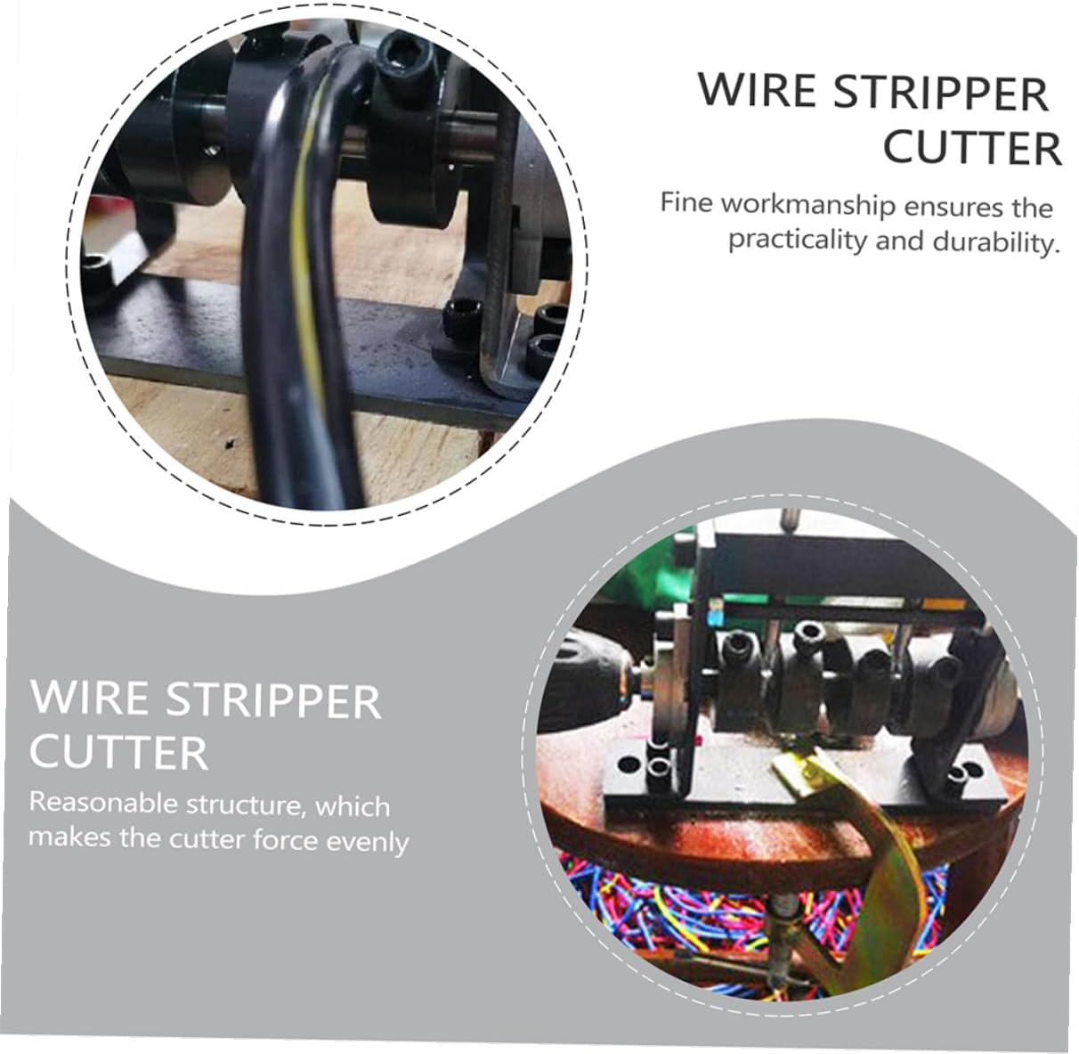 NUOBESTY High Efficient Manual Wire Stripper with Blades Compact Wire Cutting and Stripping Tool for Household Waste Cable Recycling