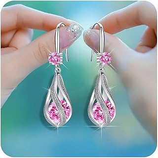 925 Sterling Silver Drop Earrings for Women Trendy Gold Hypoallergenic Dangle Earrings Wedding Earrings Jewelry for Brides
