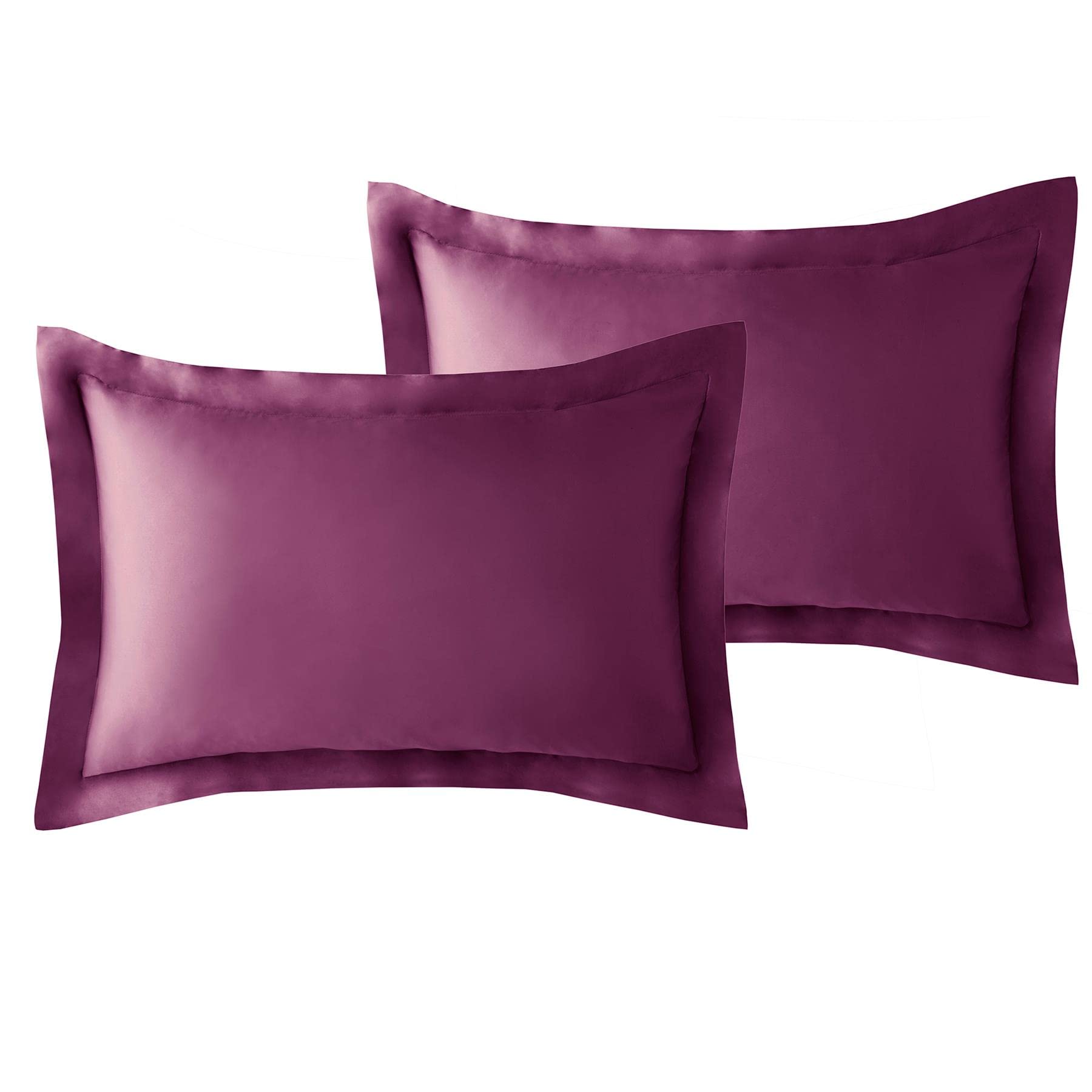 ED Luxury Crushed Velvet Duvet Quilt Cover Bedding Linen Set With Housewife Pillowcases Ultra Soft Duvet Cover Set [2xOxford Pillowcases, Plum]