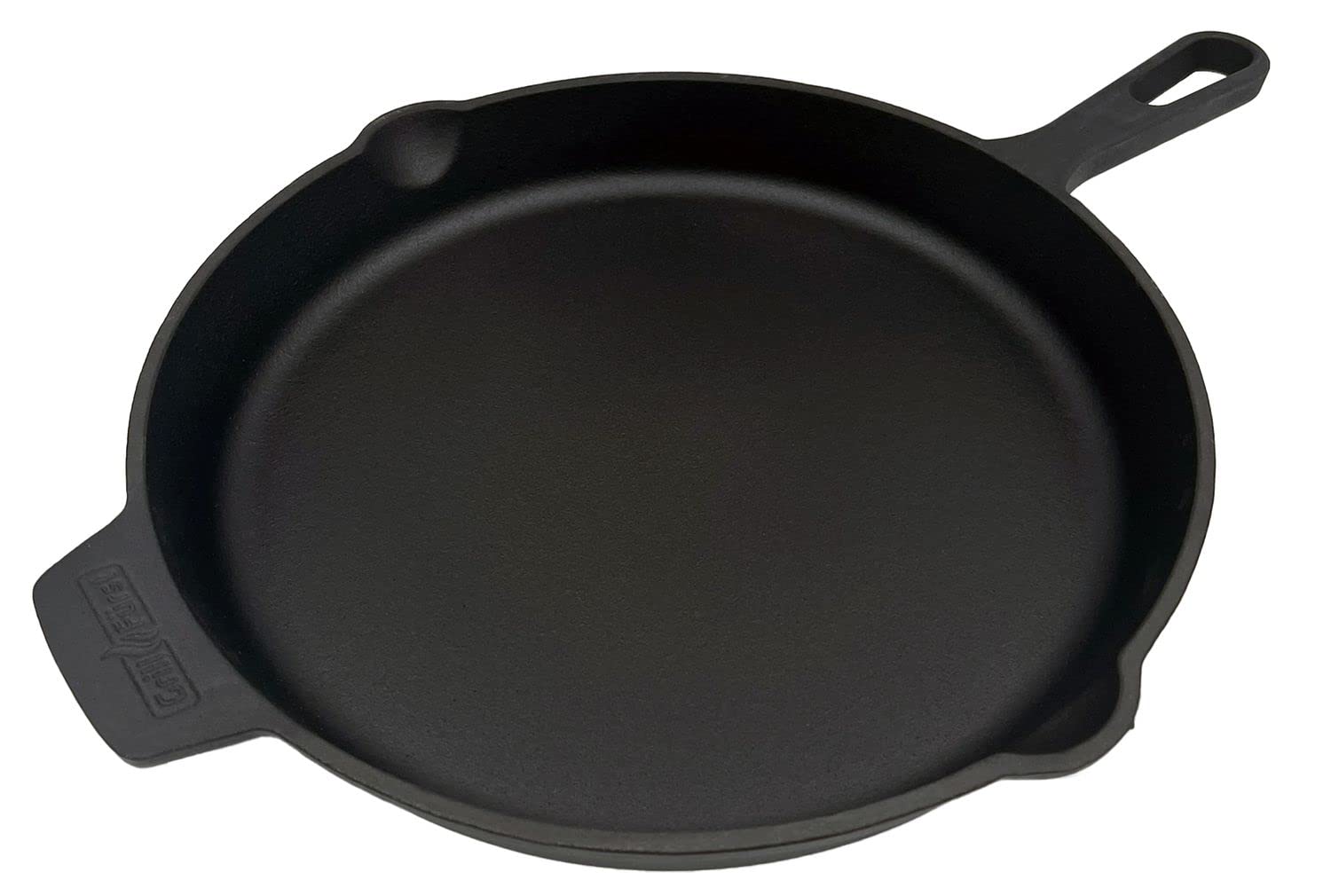 Grillfürst padella in ghisa con manico Ø 35 cm - solida padella in ghisa con bordo alto, padella in ghisa estremamente resistente al calore per grill a gas, fornelli e fuoco