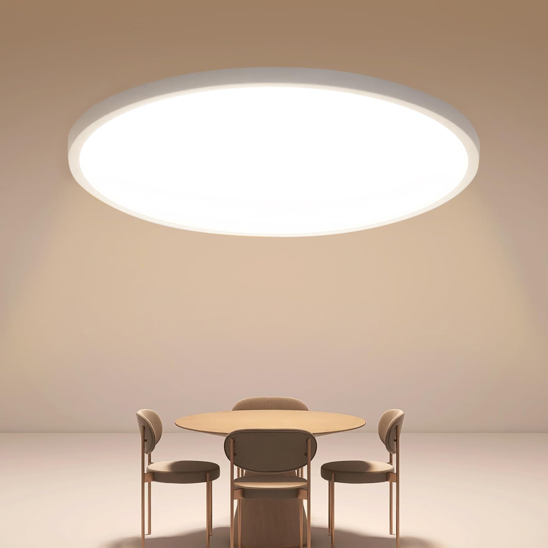 Osairous LED Flush Mount Ceiling Light 36W, 16" Ultra Thin Lighting Fixture, 3980 LM Flat Round Ceiling Lamp, 3000K Warm Light Lamps for Living Room, Bedroom, Hallway