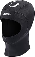 Vista 6 de Capucha de neopreno ZCCO para buceo de 3mm/5mm - Gorra duradera y elástica para esnórquel, kayak, surf, canoa y deportes acuáticos