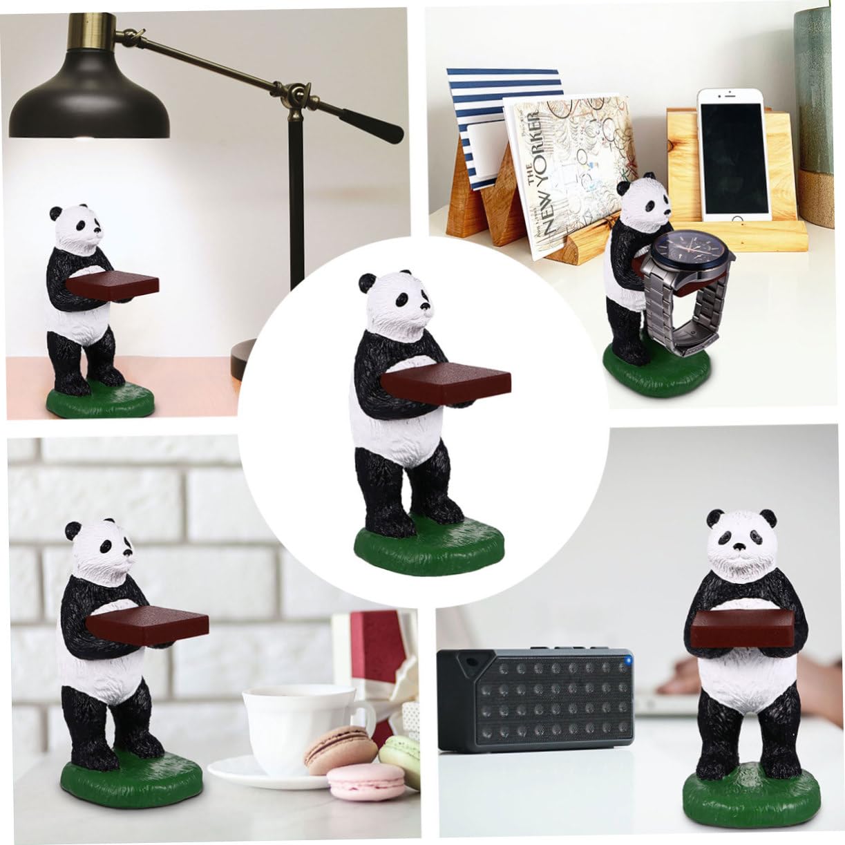 Beavorty Espositore Supporto Resina a Orologi Panda e da in Forma Polso Conservazione e Display Orologio Casa e Negozio