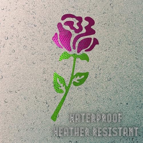 Image of High-Intensity Grade Reflective Rose Car Decal, Customizable, Multiple Colors and Size Options, Special Edition Purple, 10inches