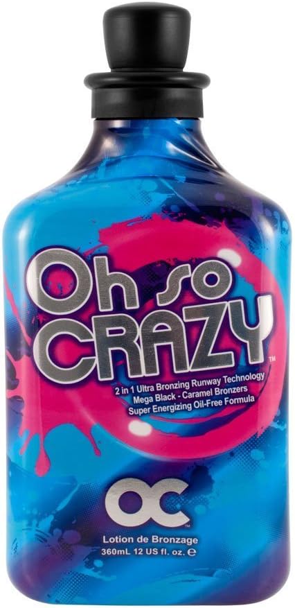 OC Oh So Crazy Mega Black 2in1 4 use with/without UV light 12oz by RSun Tanning