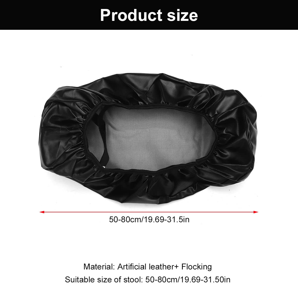 Coprisedile Per Moto E Scooter In Pelle - Universale, Impermeabile, Con Fascia Elastica - Nero - Foto 5