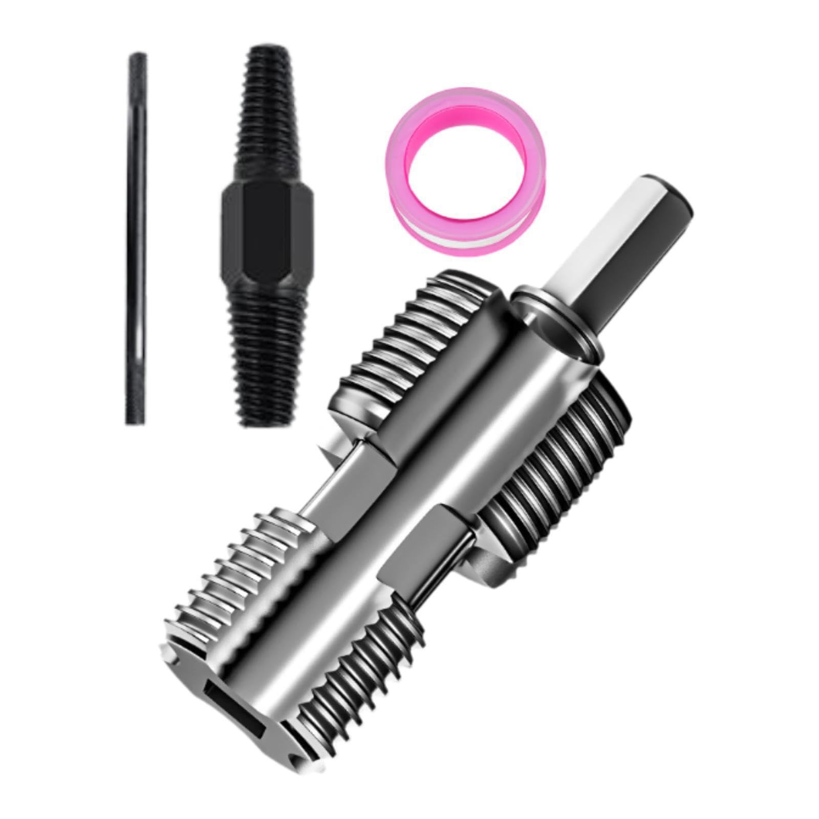 Pixzcsa With Wire Extractor Pvc Thread Maker Tool Sturdy Hardware Suitable For Various Plumbing Applications And Maintenance Tasks Pvc Pipe Threader Kit Internal 4 Point And 6,