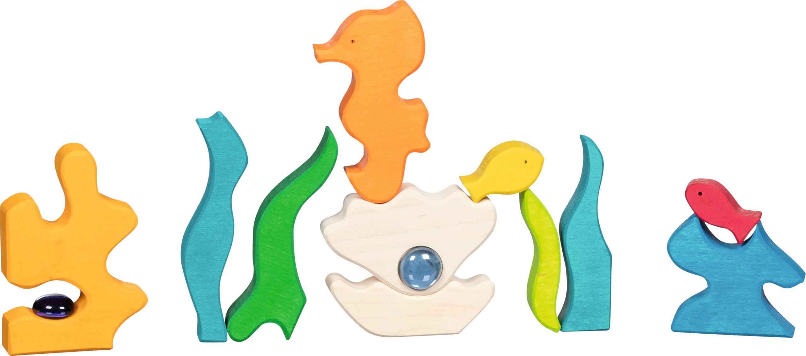goki Evolution 58341 - Puzzle de Paisaje con Luces Marinas de Madera y Cristal para niños, fomenta la Creatividad y la imaginación, Juguete Educativo sostenible, Fabricado en Europa, Juego de 30