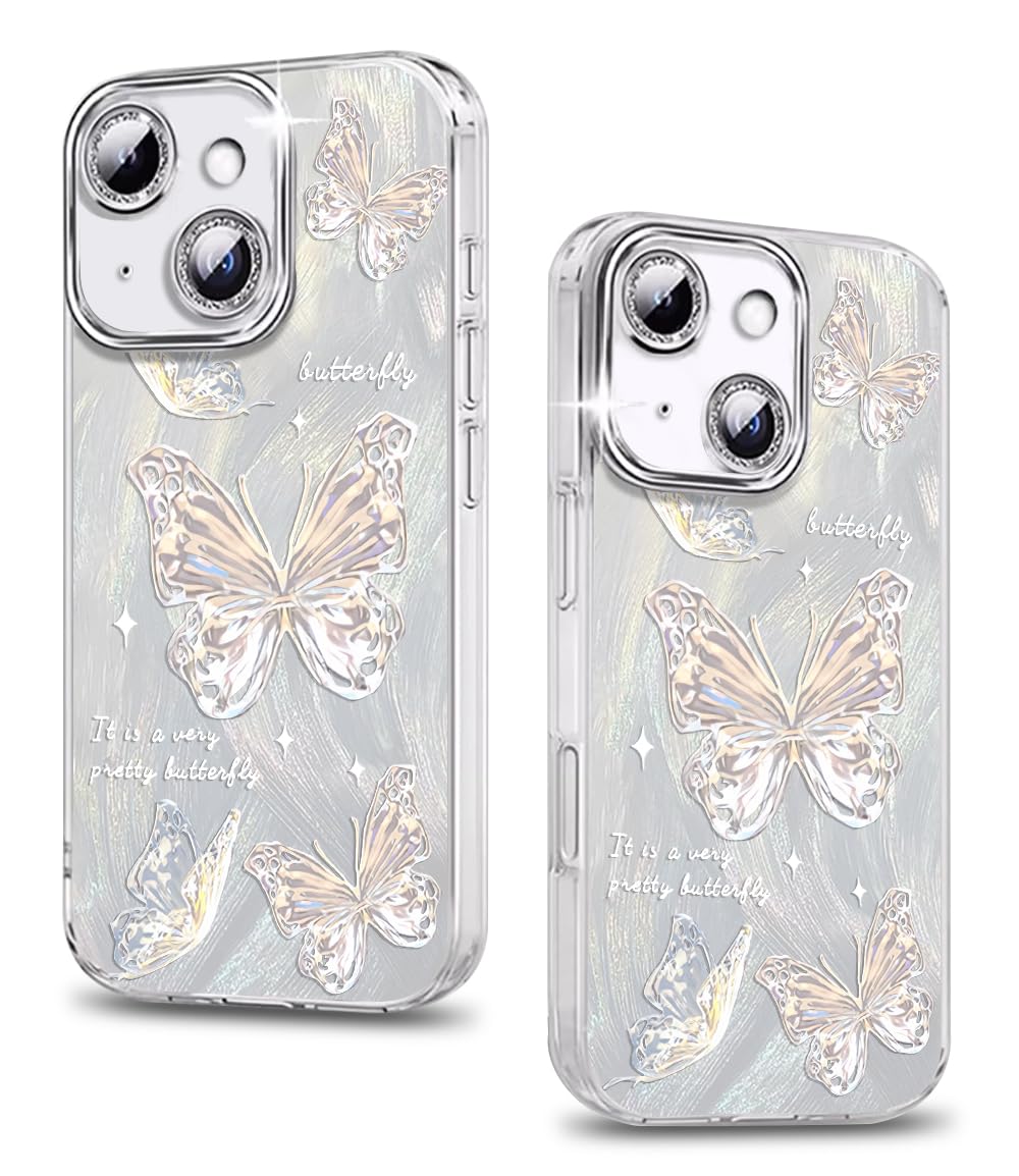 Amazon.co.jp: MuZiF iPhone 14 用 ケース 可愛い ちょう