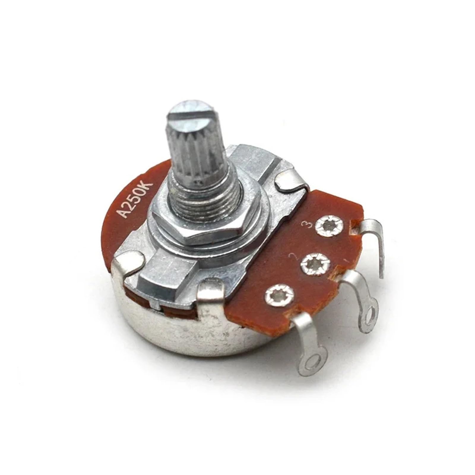 30 Uds A250K/B250K/A500K/B500K eje dividido 15mm potenciómetro de tono de volumen de guitarra for bajo eléctrico(250K Each 15pcs)